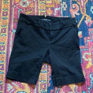 Ultra stretchy black midi shorts